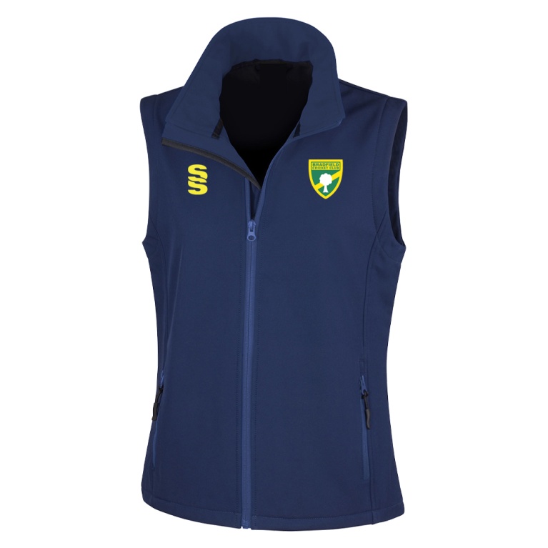 Bradfield CC - Softshell Gilet - Navy - Ladies Fit