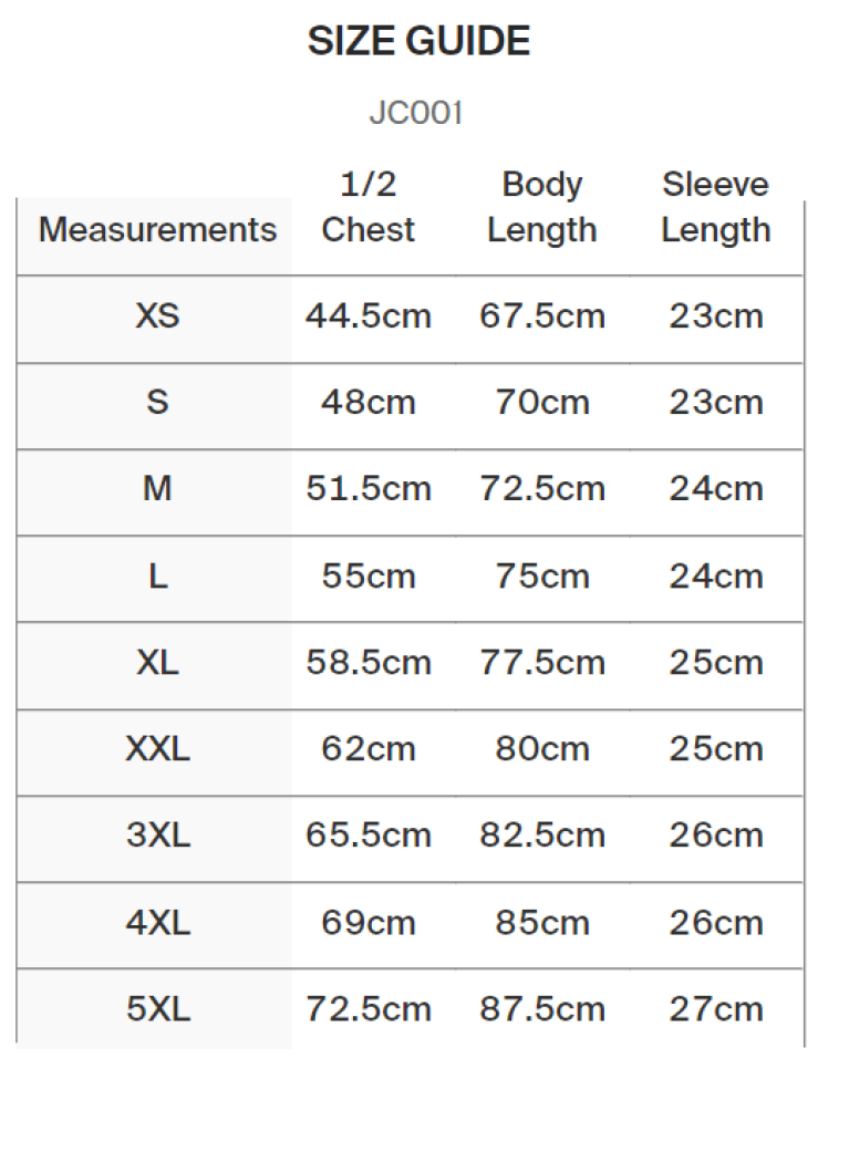 Bradfield CC - Long Sleeve T-Shirt - Unisex Fit - Size Guide
